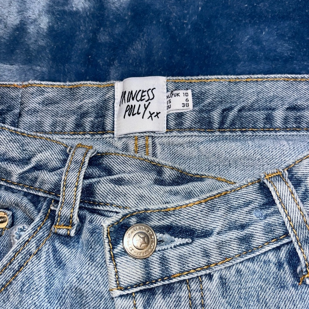 Princess Polly Light Blue Denim Pants